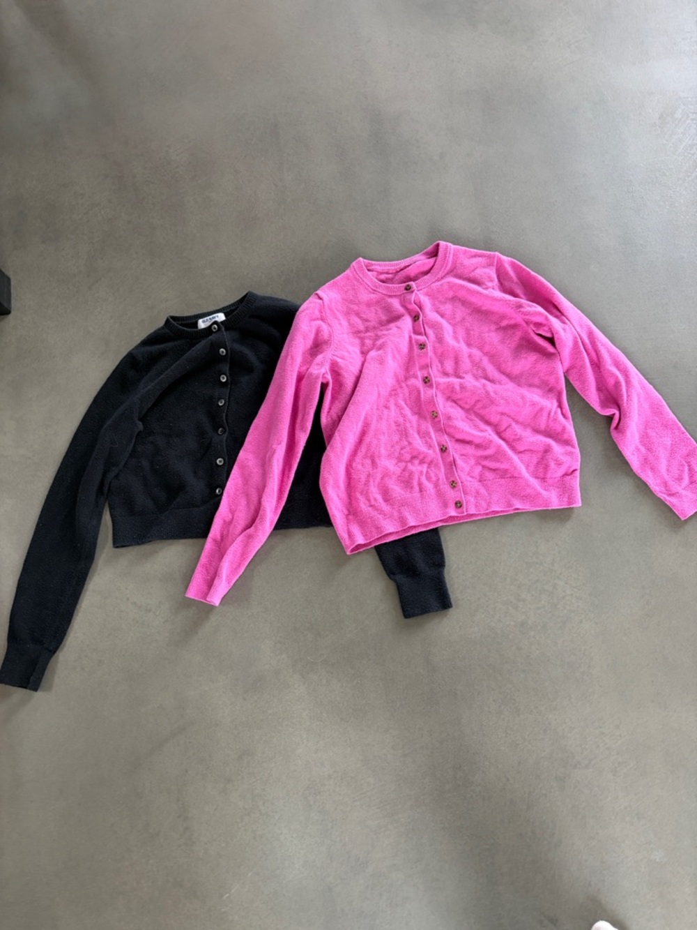 Old Navy Kids Button-Front Cardigans in Pink and Black
